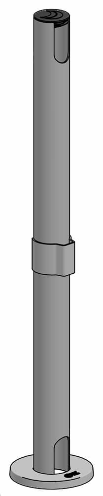 SpacePole Standrohr SP2 - 600mm - Technische Zeichnung