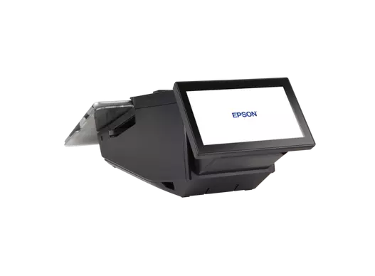 Epson Bondrucker TM-m30II SL in Schwarz mit Bluetooth, Ethernet, USB, Tablethalterung von hinten links Epson Bondrucker TM-m30II SL in Schwarz mit Bluetooth, Ethernet, USB, Tablethalterung von hinten links