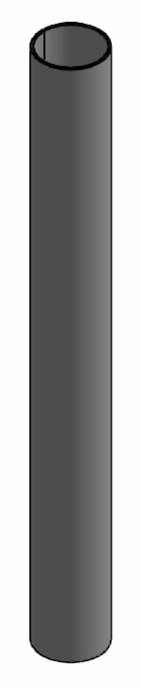 SpacePole Verlängerungsrohr - 600mm - Technische Zeichnung