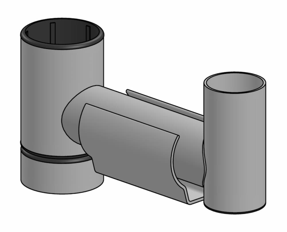 SpacePole Schwenkarm/Peripherie-Arm 150mm - Technische Zeichnung