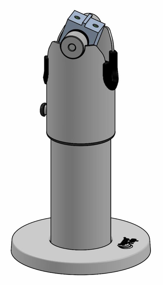 SpacePole Standrohr SP2 - 120mm mit Kippgelenk - Technische Zeichnung