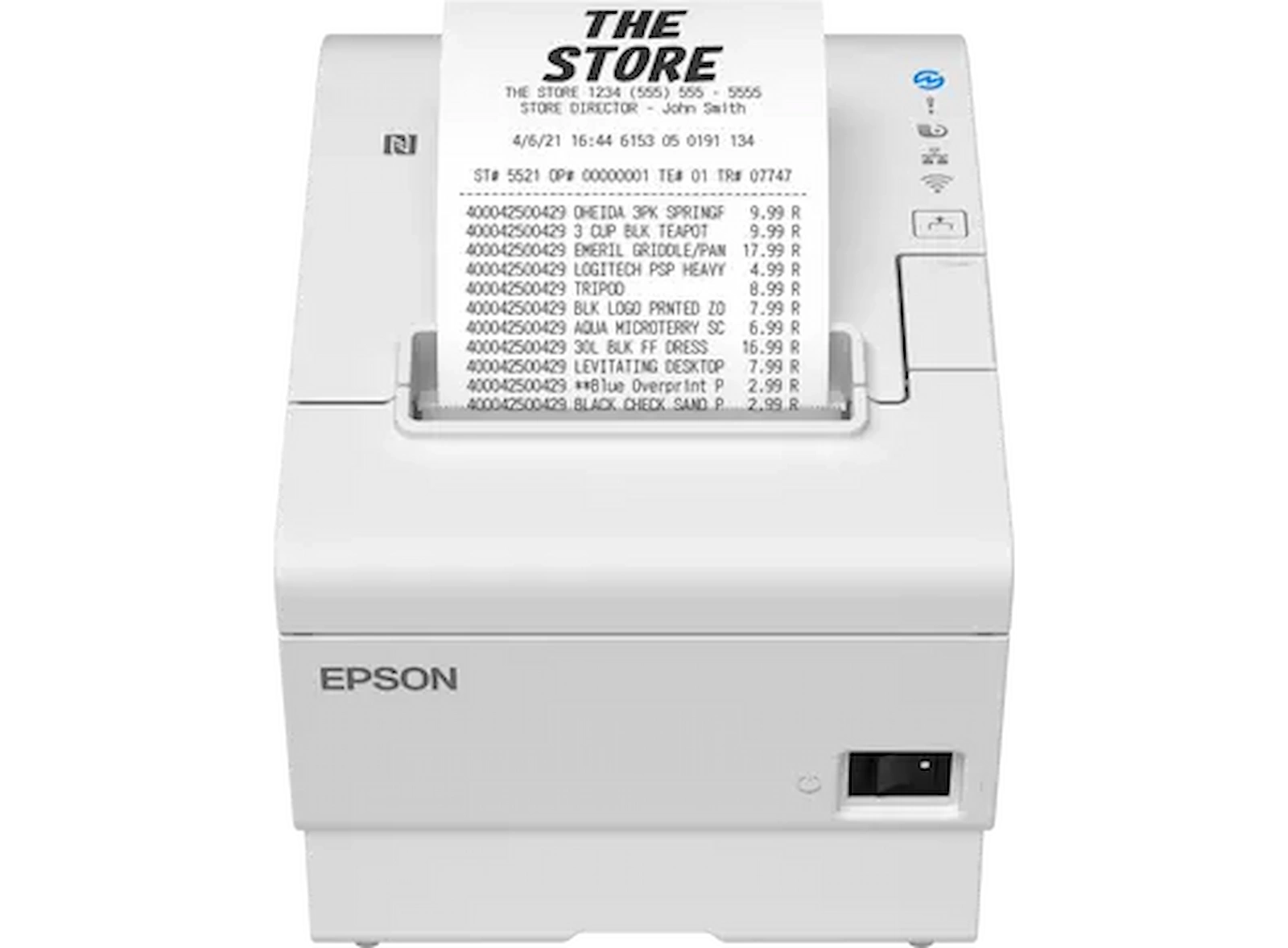 Epson TM-T88VII Bondrucker • Thermodirekt • LAN/USB/Seriell • Weiß