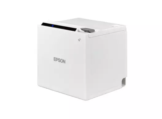 Epson Bondrucker mit Ethernet & USB Anschlüssen in Weiß von Vorne-rechts