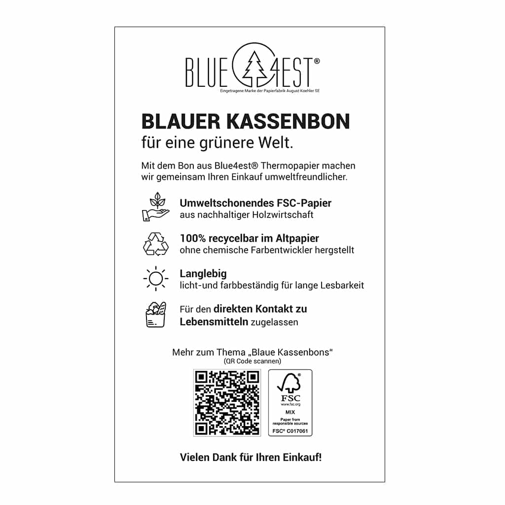 Infotext der Blue4est 80x80x12 Öko-Thermorolle