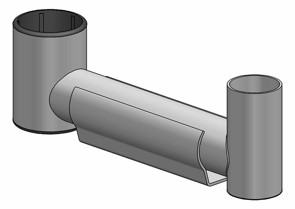 SpacePole Schwenkarm/Peripherie-Arm 200mm - Technische Zeichnung