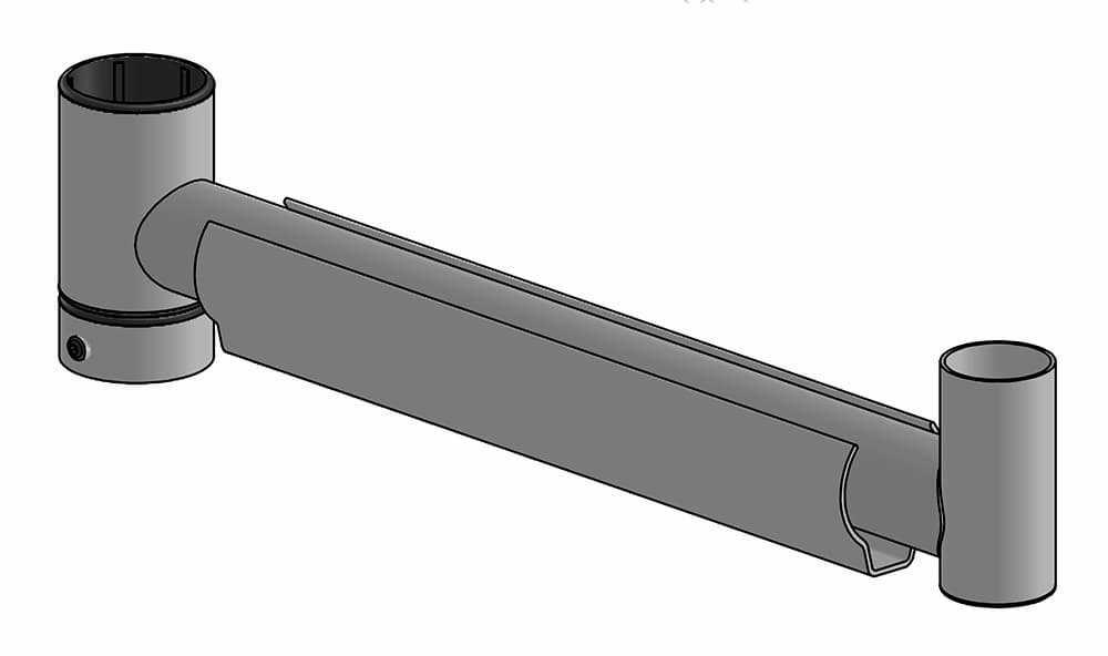 SpacePole Schwenkarm/Peripherie-Arm 400mm - Technische Zeichnung