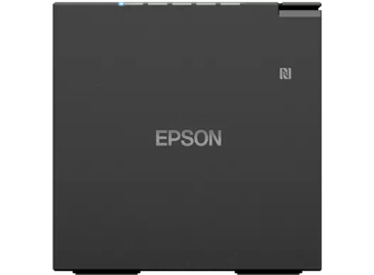 Epson Bondrucker TM-m30III mit Ethernet und USB Anschlüssen in Schwarz von vorne