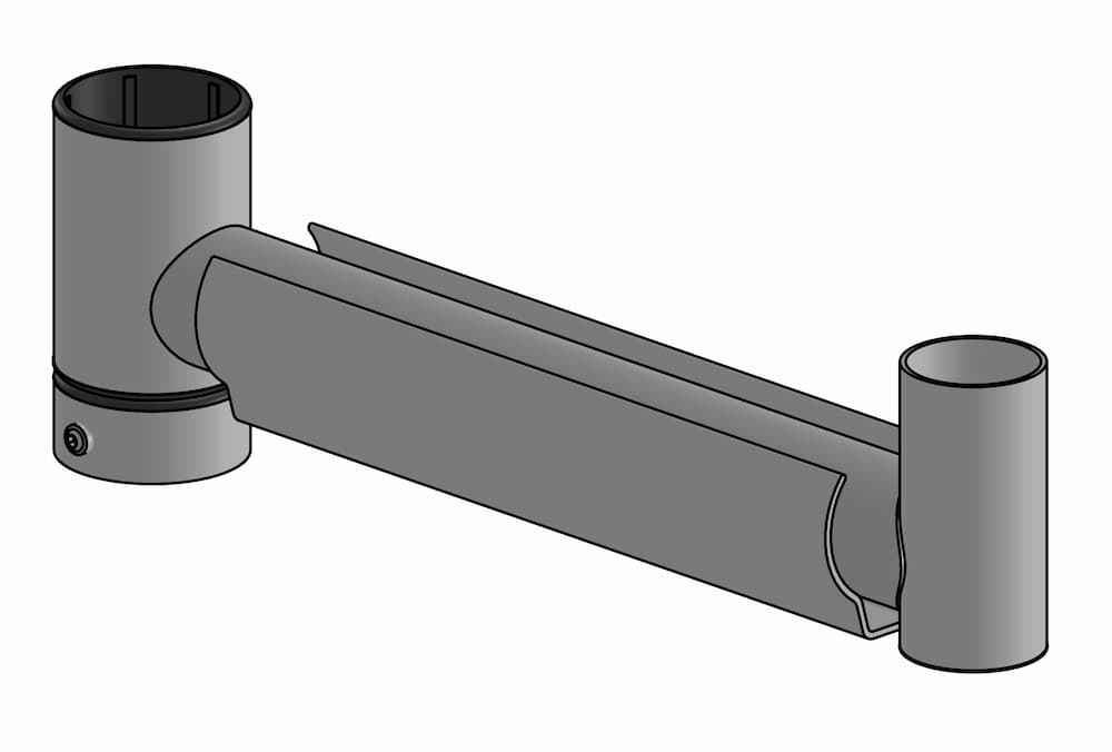 SpacePole Schwenkarm/Peripherie-Arm 300mm - Technische Zeichnung