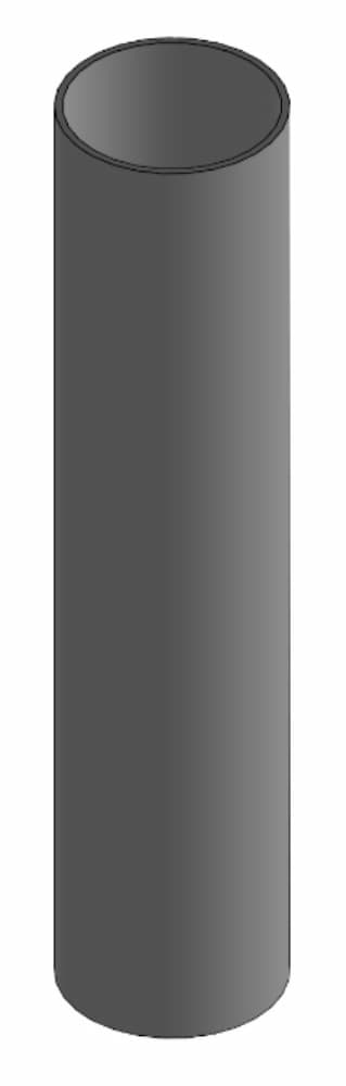 SpacePole Verlängerungsrohr - 100mm - Technische Zeichnung